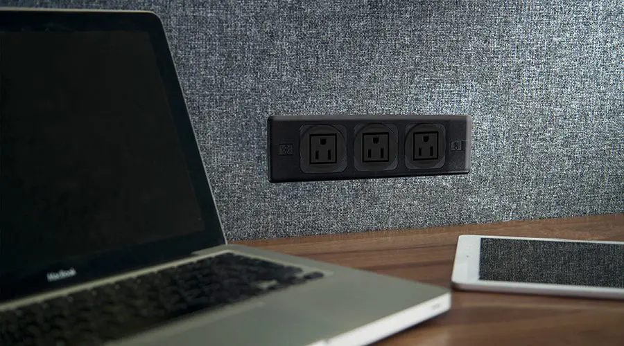 in surface screen mounted power unit black