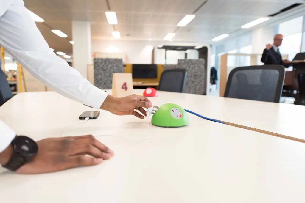 on surface power, in office power, office charging, on desk power,