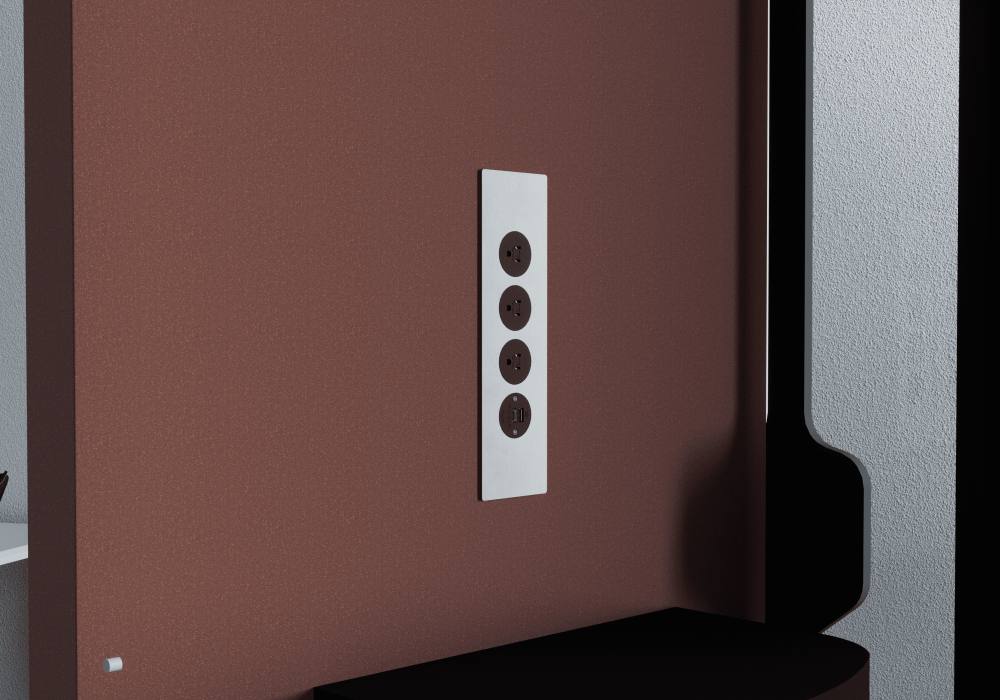 PODIUM_FLAT_NEMA-TUF-R_FLAT_BOOTH_BLACK-SILVER_CLOSE-UP