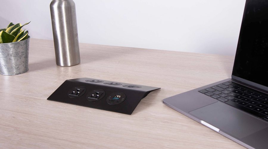 low profile accessible power unit with nema power and USB Charging