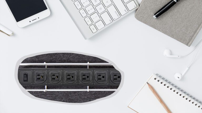 Desk power, below surface power, Nema sockets