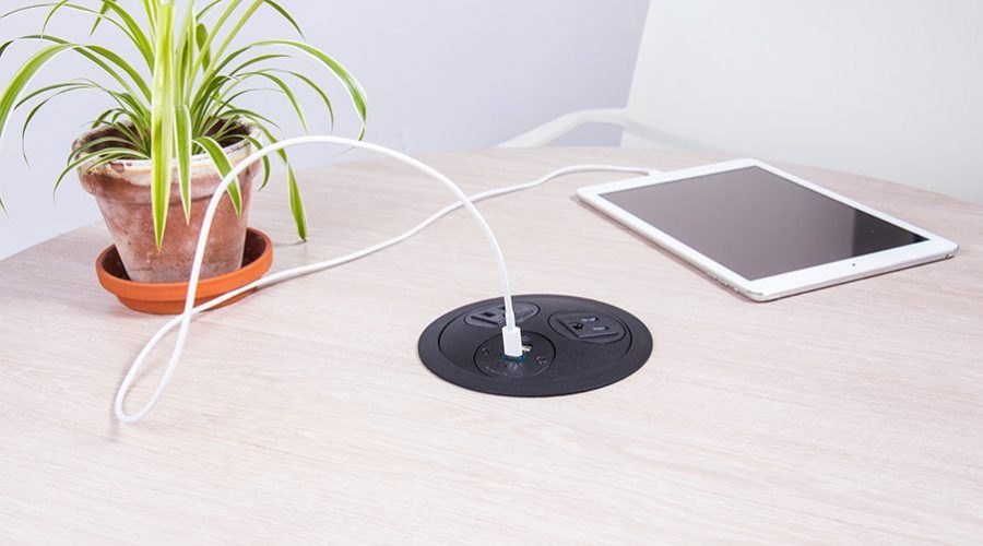 flush power unit, flush in desk power, super low profile in desk power unit power unit with names and usb power