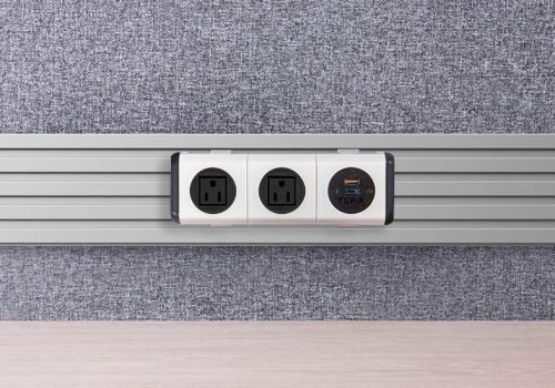 Screen-mount-strip-power-outlet-toolrail