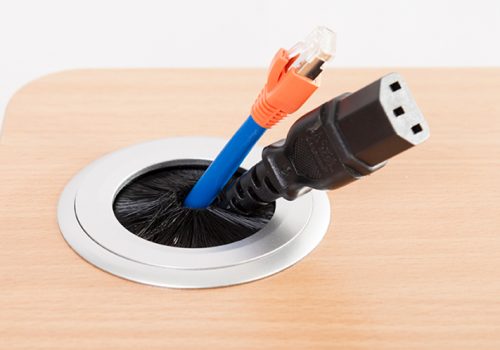 brush-grommet-in-desk-cable-management-in-floor-cable-management-management-of-cables-tidy-wires-tidy-power BRUSH GROMMET